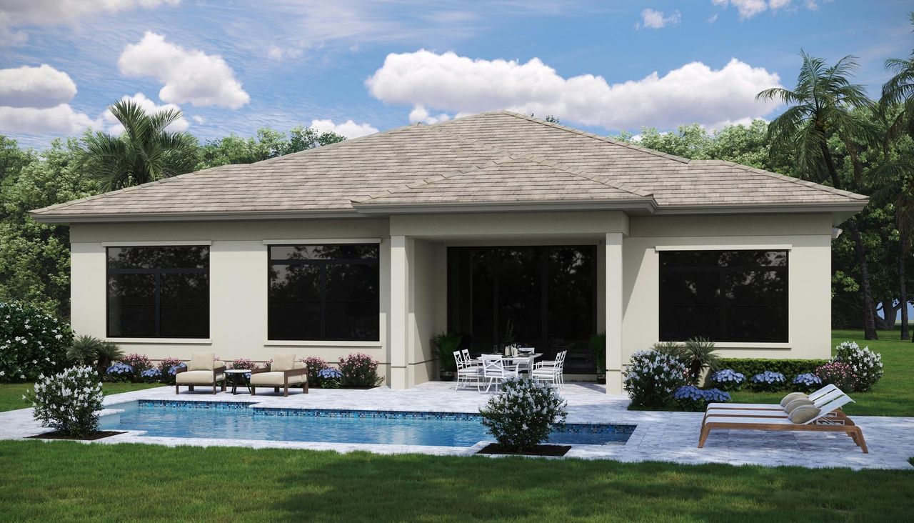 Representative exterior details of a home built from the Marcella by GHO Homes in Tesoro Club, Port St. Lucie (Image 2).