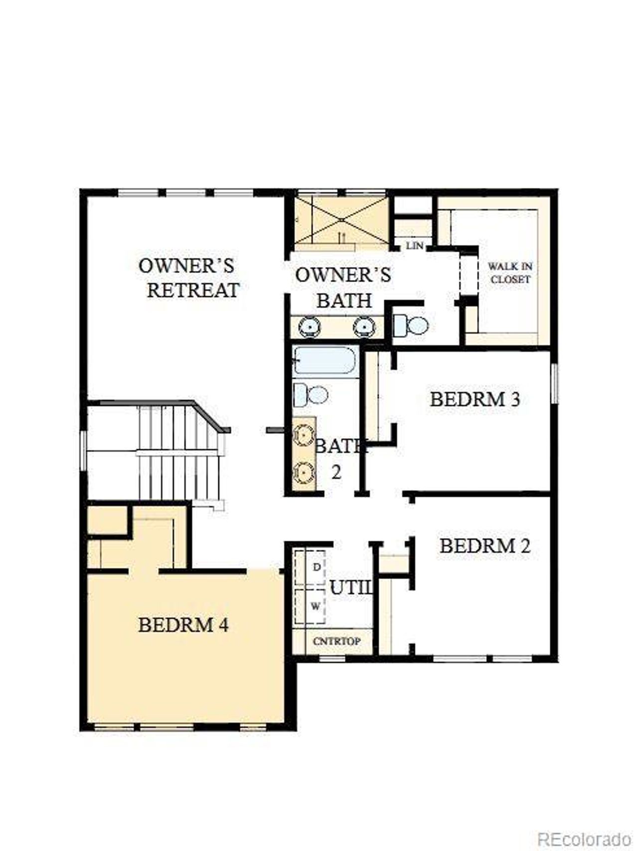 2D floor plan layout of this home in Painted Prairie Cottage, Aurora, CO (Image 2). 2D floor plan layout of this home in Painted Prairie Cottage, Aurora, CO (Image 2).