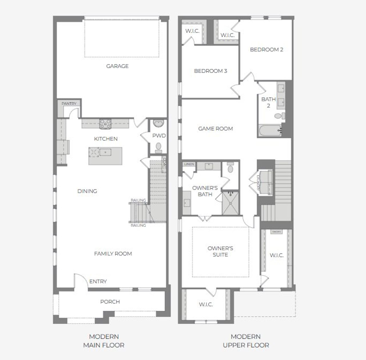 2D floor plan layout for the Wyatt by CB JENI Homes in Hazelwood, Frisco, TX (Image 2). 2D floor plan layout for the Wyatt by CB JENI Homes in Hazelwood, Frisco, TX (Image 2).