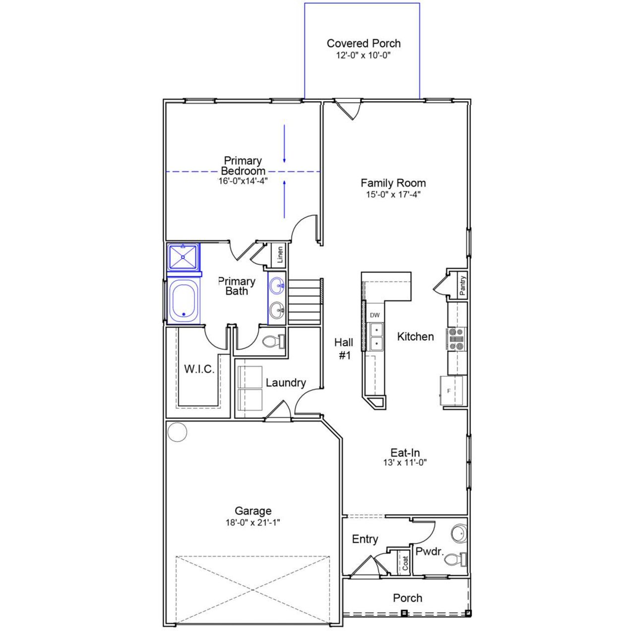 2D floor plan layout of this home in Ellington, Elgin, SC (Image 2).