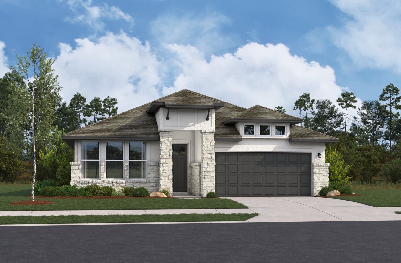 Representative exterior photo of a completed home built from the Sierra by Beazer Homes in Legacy Hills, Rio Medina, TX (Image 2).