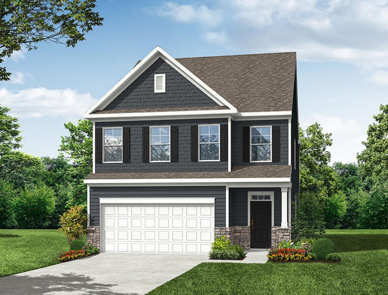 Representative exterior photo of a completed home built from the Clayton by Eastwood Homes in Highland Bluff, Aiken, SC (Image 2).