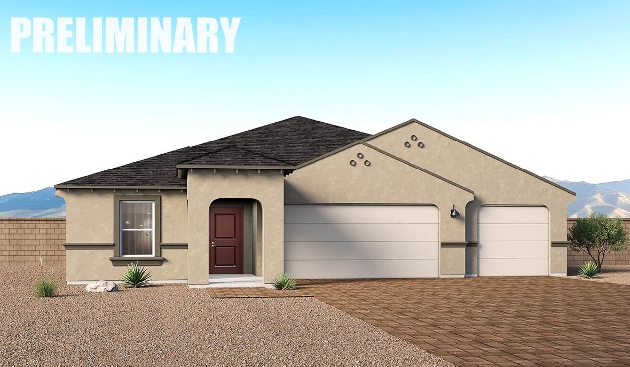 Representative exterior photo of a completed home built from the Garland - Traditions - A50G by D.R. Horton in Sycamore Vista, Vail, AZ (Image 2). Representative exterior photo of a completed home built from the Garland - Traditions - A50G by D.R. Horton in Sycamore Vista, Vail, AZ (Image 2).