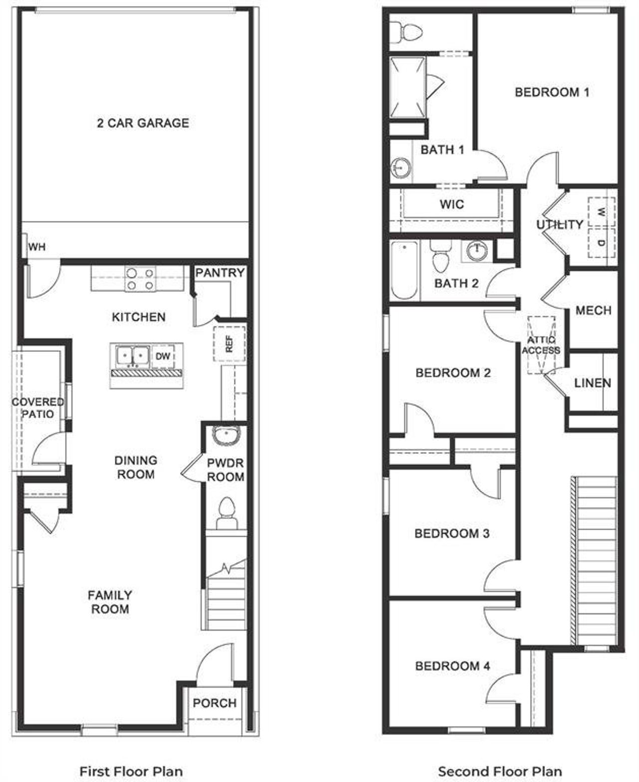 2D floor plan layout of this home in California Meadows, Arlington, TX (Image 2).