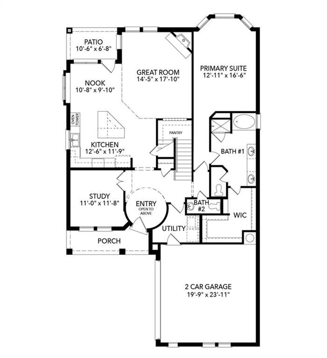 2D floor plan layout of this home in Country Lakes, Denton, TX (Image 2). 2D floor plan layout of this home in Country Lakes, Denton, TX (Image 2).