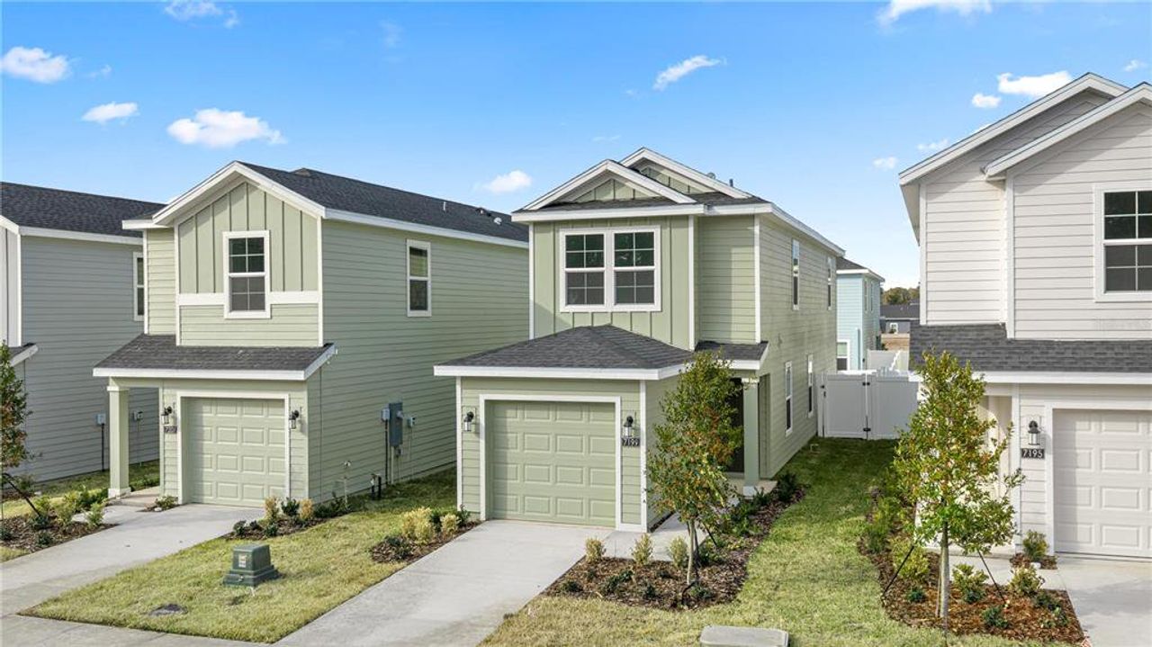 Front exterior of a new home in Pioneer Ranch, Ocala, FL, highlighting curb appeal (Image 2).