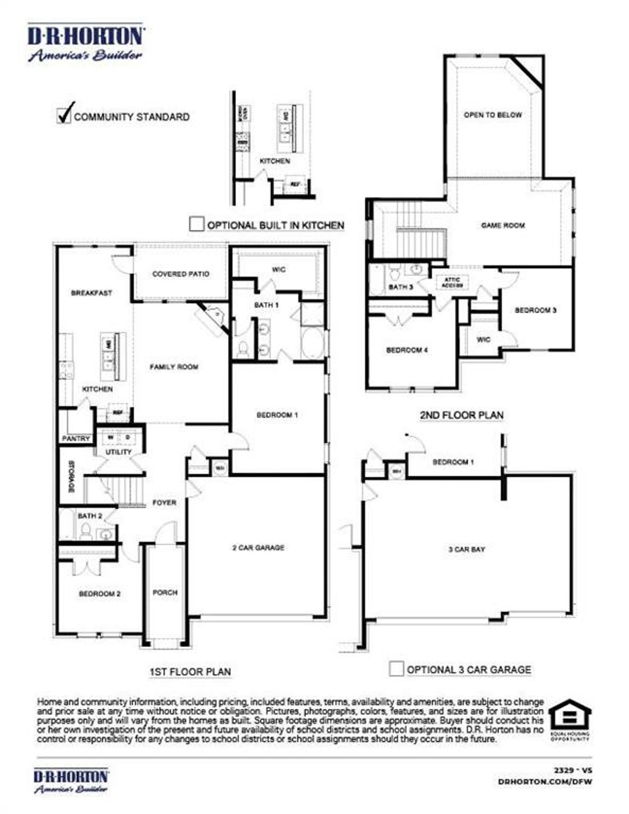 2D floor plan layout of this home in Lakewood Trails, Forney, TX (Image 2). 2D floor plan layout of this home in Lakewood Trails, Forney, TX (Image 2).