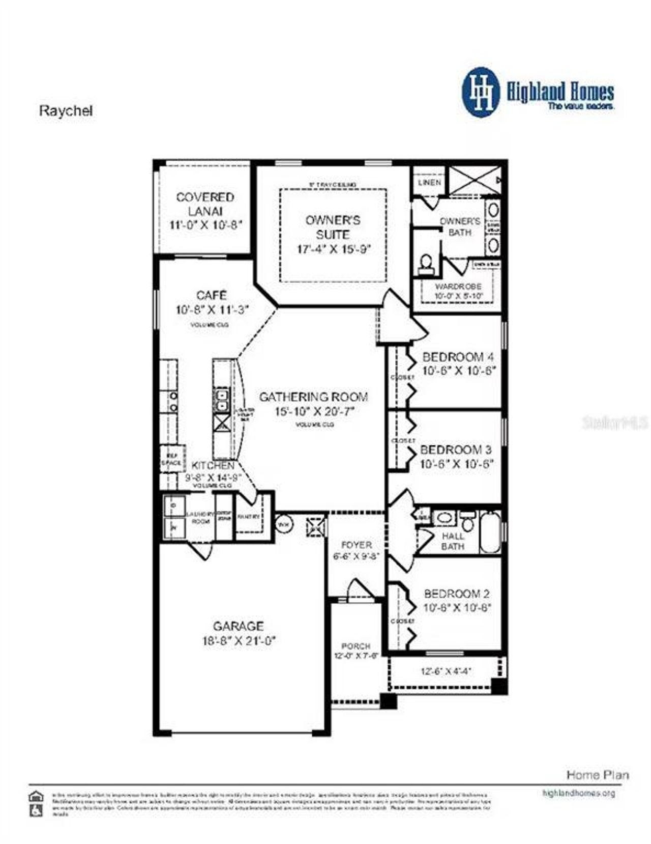 2D floor plan layout of this home in Bennah Oaks, Belleview, FL (Image 2).