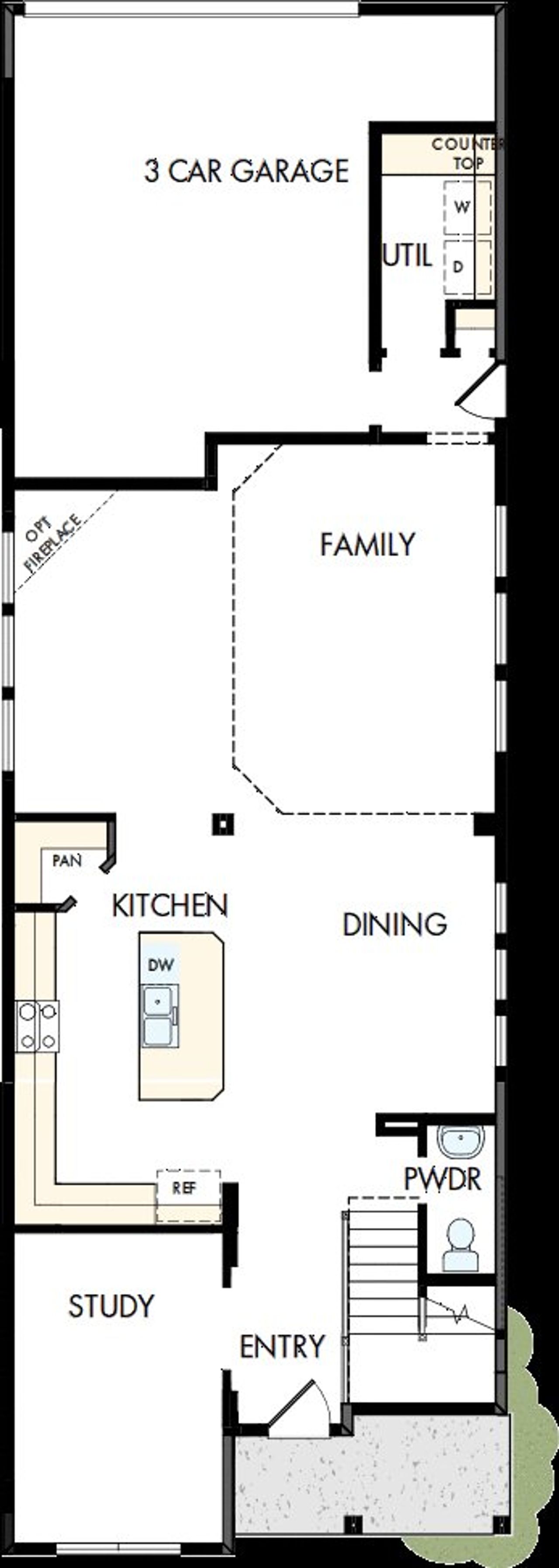 2D floor plan layout of this home in Walsh Cottage, Fort Worth, TX (Image 2).