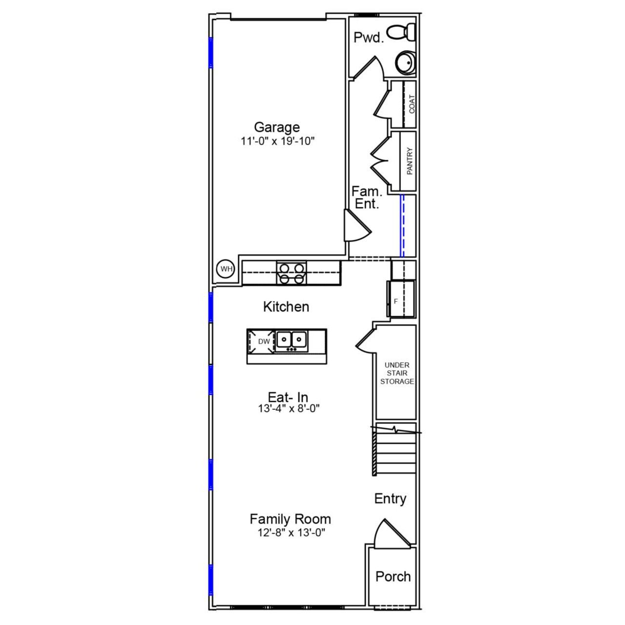 2D floor plan layout of this home in Lakeview Village, Charlotte, NC (Image 2).