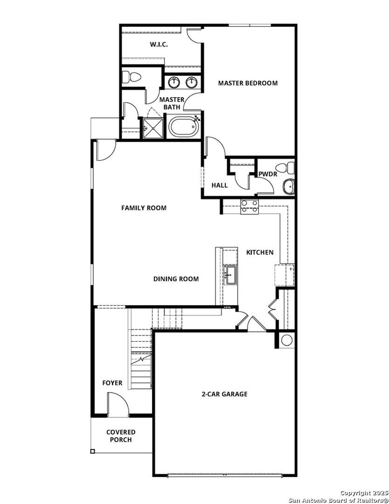 2D floor plan layout of this home in Savannah Place, San Antonio, TX (Image 2).