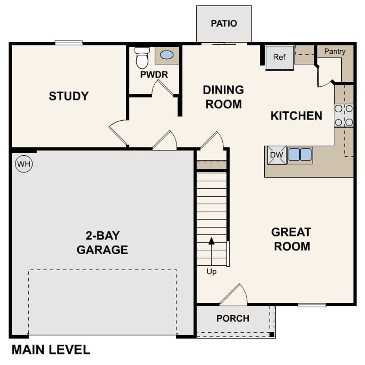 2D floor plan layout of this home in West Pointe, Sanford, NC (Image 2). 2D floor plan layout of this home in West Pointe, Sanford, NC (Image 2).