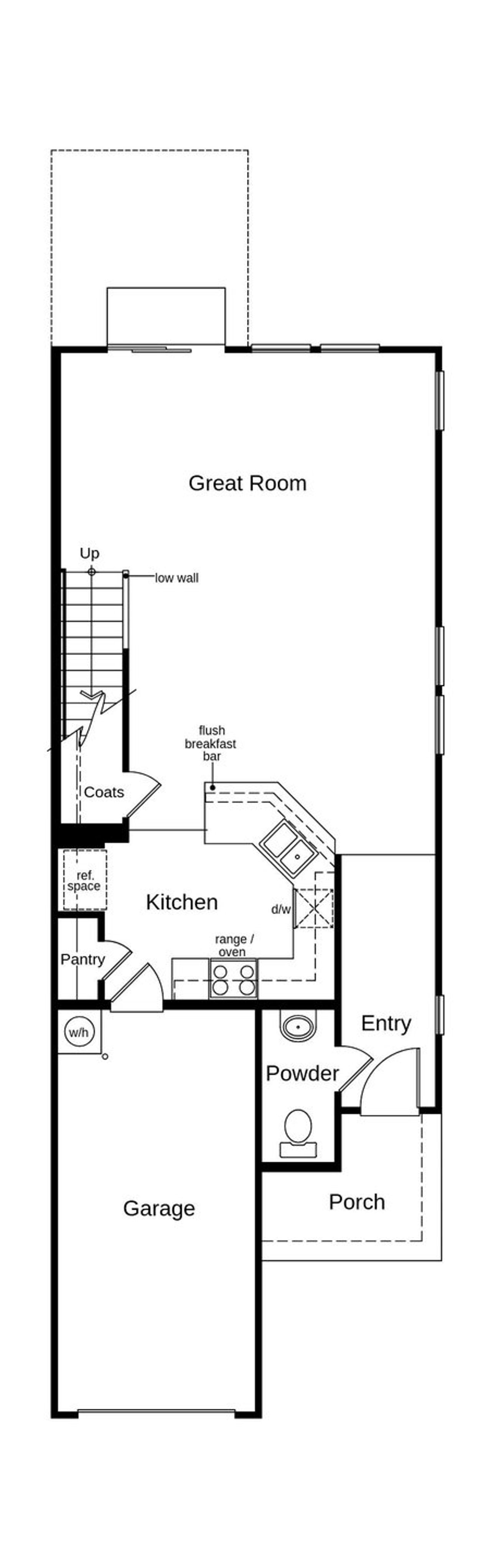 2D floor plan layout of this home in Peartree Towns, Mebane, NC (Image 2).