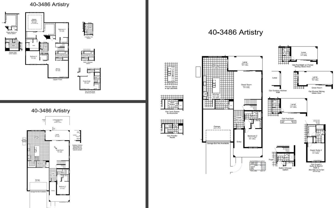 2D floor plan layout for the Artistry by Neal Communities in Palm Grove, Lakewood Ranch, FL (Image 2).
