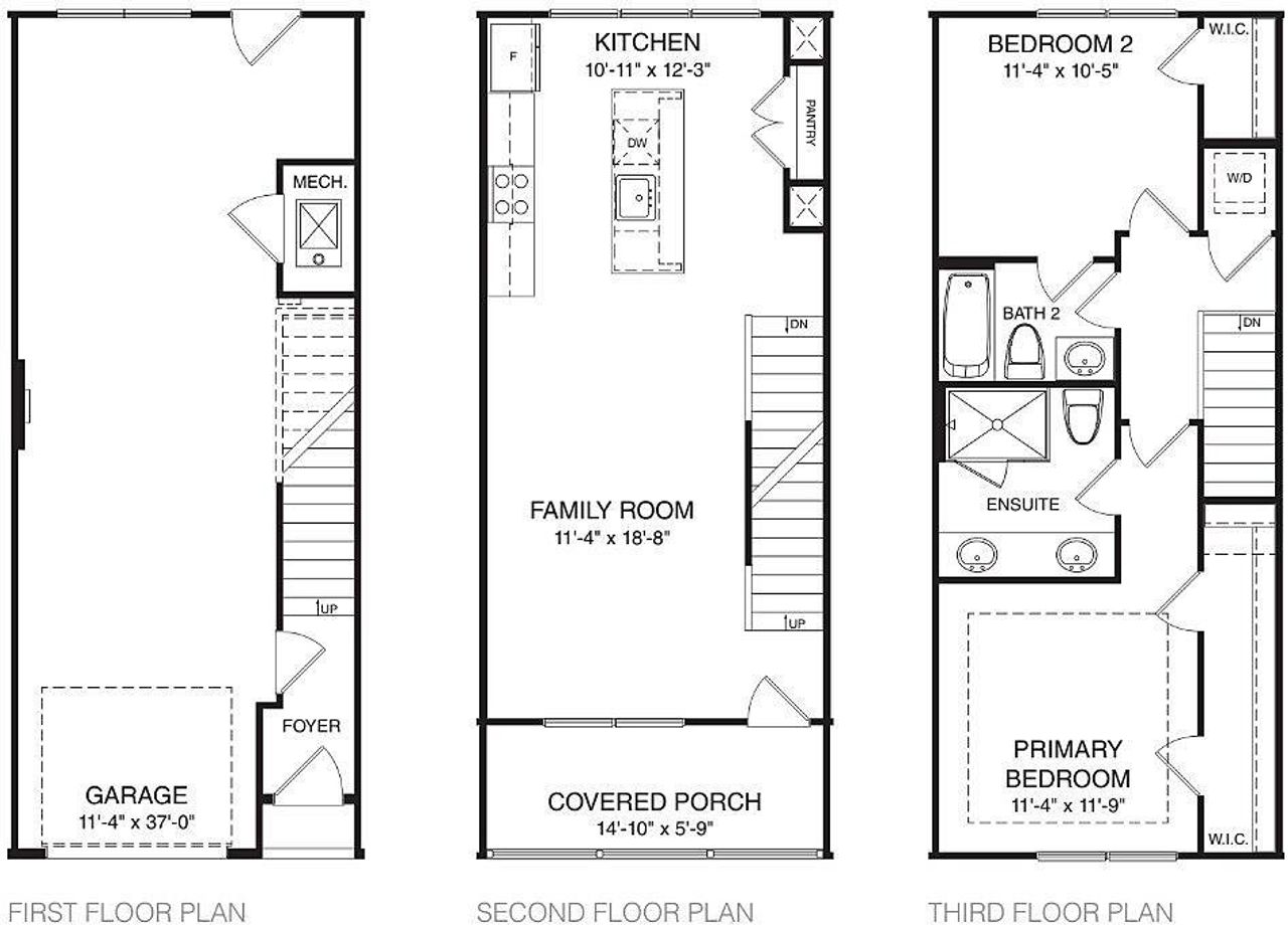 2D floor plan layout for the Maxwell by Empire Homes in BelleWether, Chattanooga, TN (Image 2).