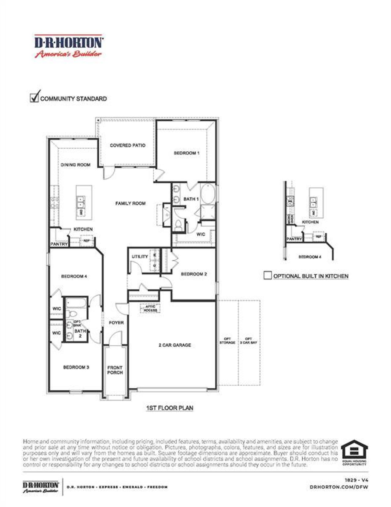 2D floor plan layout of this home in Lakewood Trails, Forney, TX (Image 2). 2D floor plan layout of this home in Lakewood Trails, Forney, TX (Image 2).
