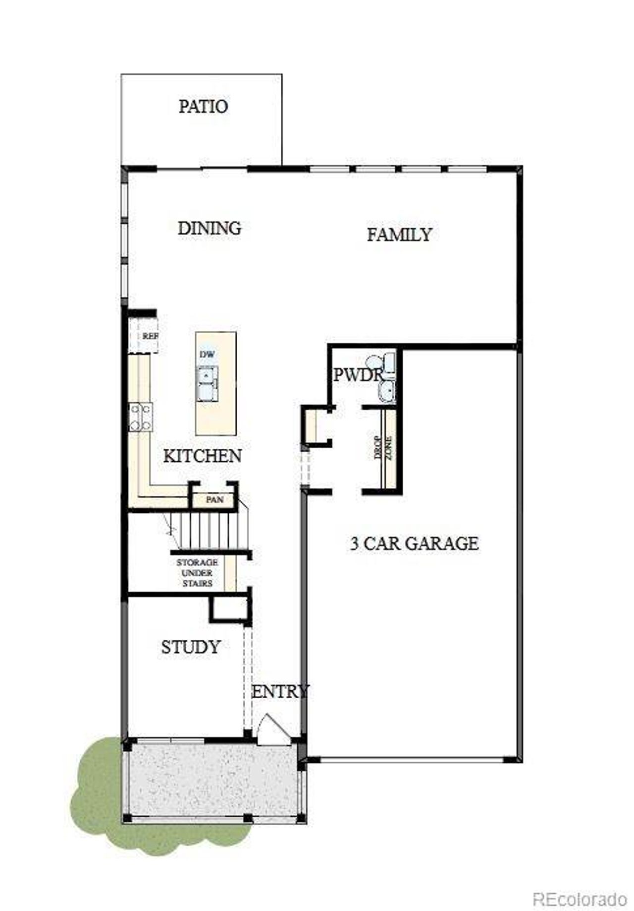 2D floor plan layout of this home in Painted Prairie Cottage, Aurora, CO (Image 2).