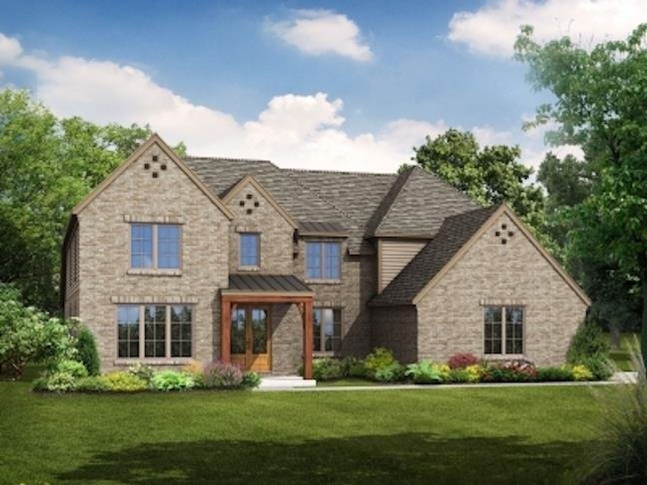 Front exterior of a new home in White Oak, Arlington, TN, highlighting curb appeal (Image 2). Front exterior of a new home in White Oak, Arlington, TN, highlighting curb appeal (Image 2).
