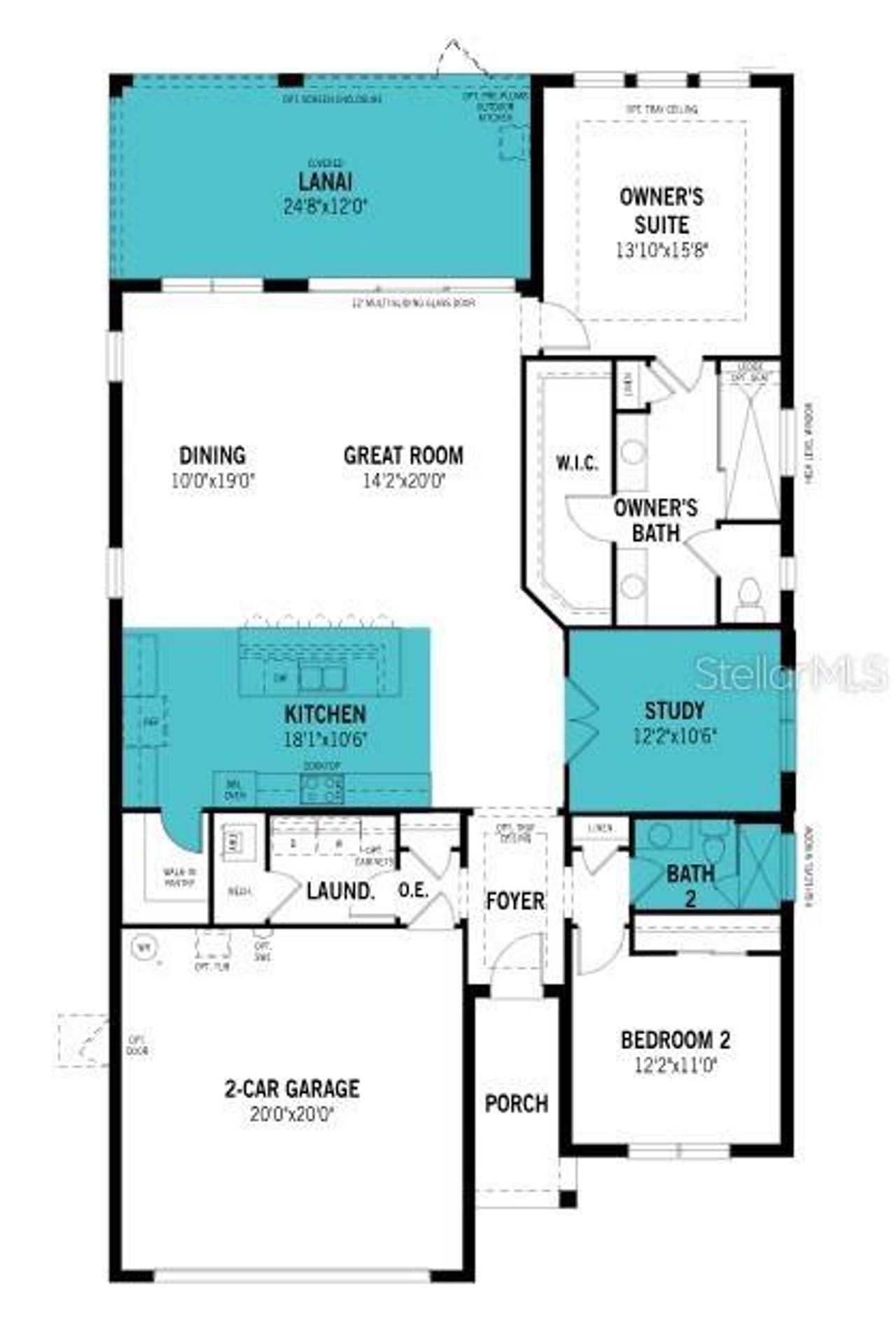 2D floor plan layout of this home in Wellen Park, Venice, FL (Image 2). 2D floor plan layout of this home in Wellen Park, Venice, FL (Image 2).
