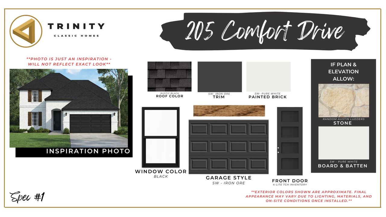 Sample of building materials used in homes in Stillwater Lake Estates, Godley (Image 2).