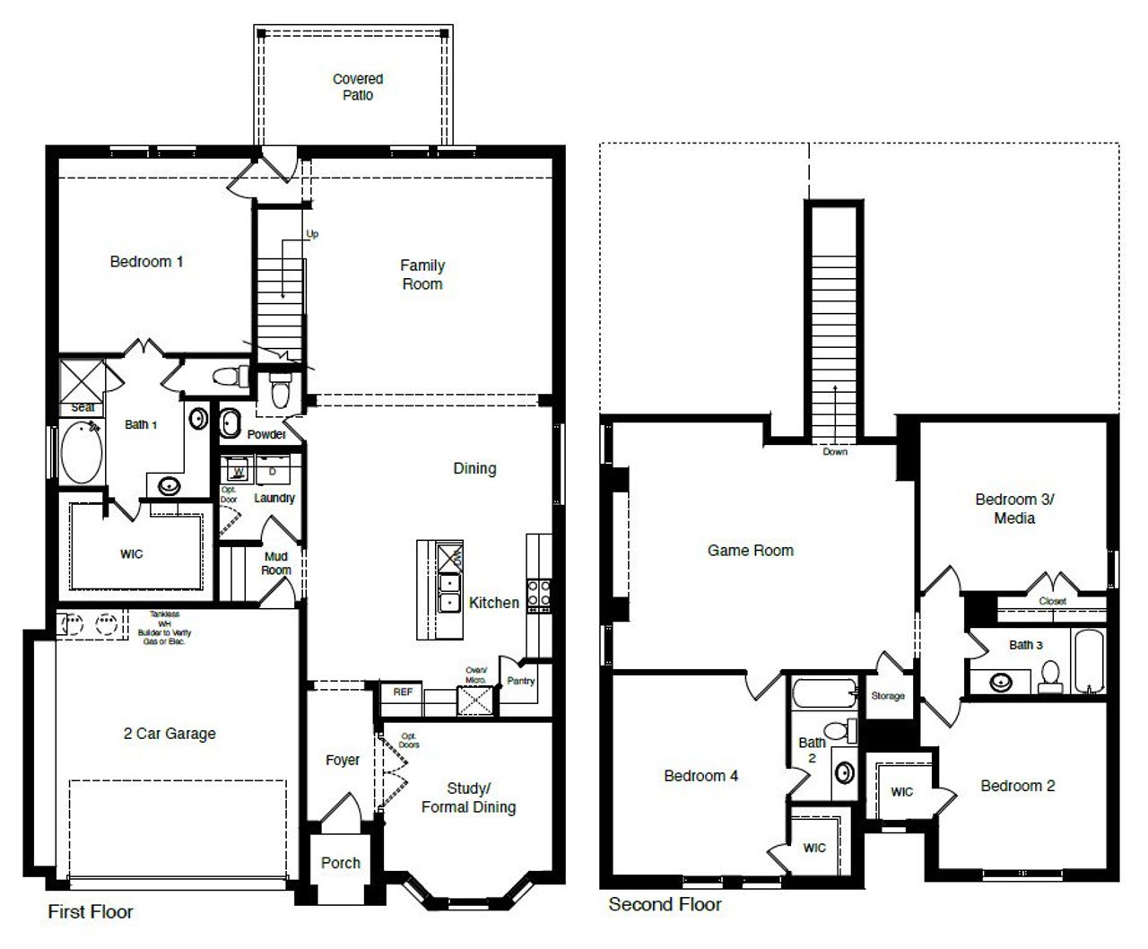 2D floor plan layout of this home in Morningstar, Aledo, TX (Image 2).