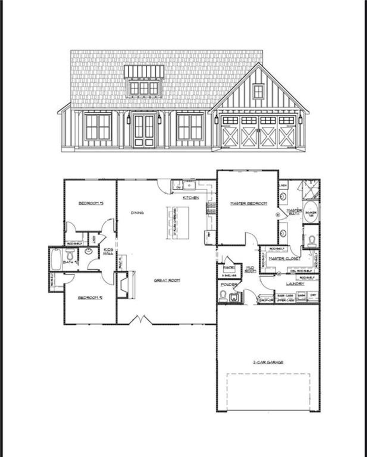 2D floor plan layout of this home in , Villa Rica, GA (Image 2).