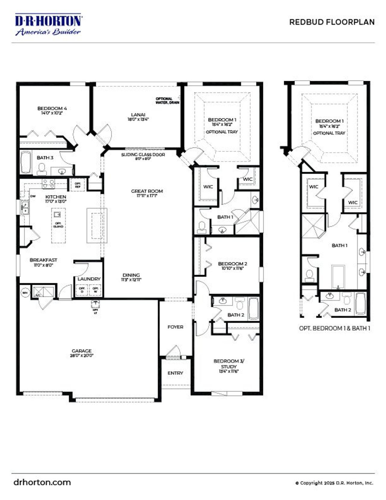 2D floor plan layout of this home in Harbor Lake Estates, Titusville, FL (Image 2).