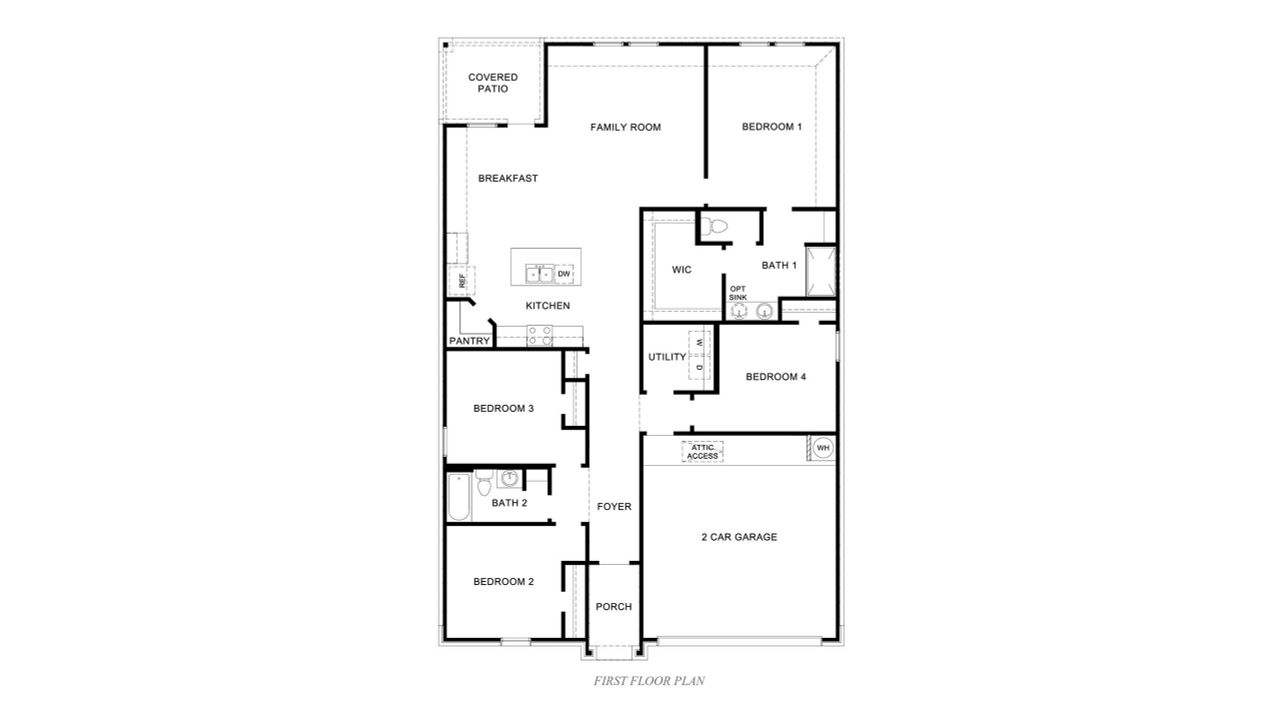 2D floor plan layout of this home in King's Landing, Corpus Christi, TX (Image 2).