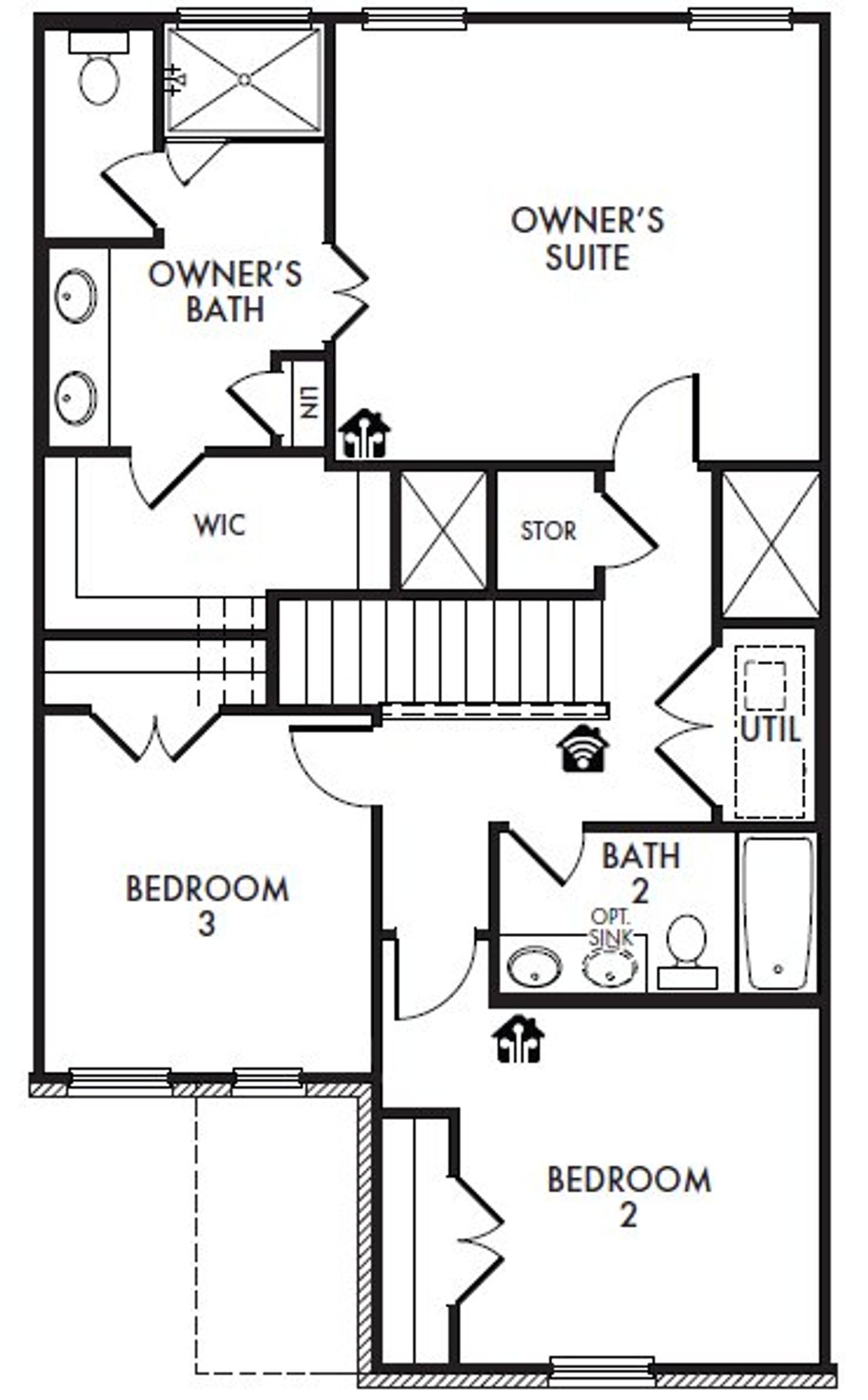 2D floor plan layout of this home in Sereno Oaks, Dallas, TX (Image 2).