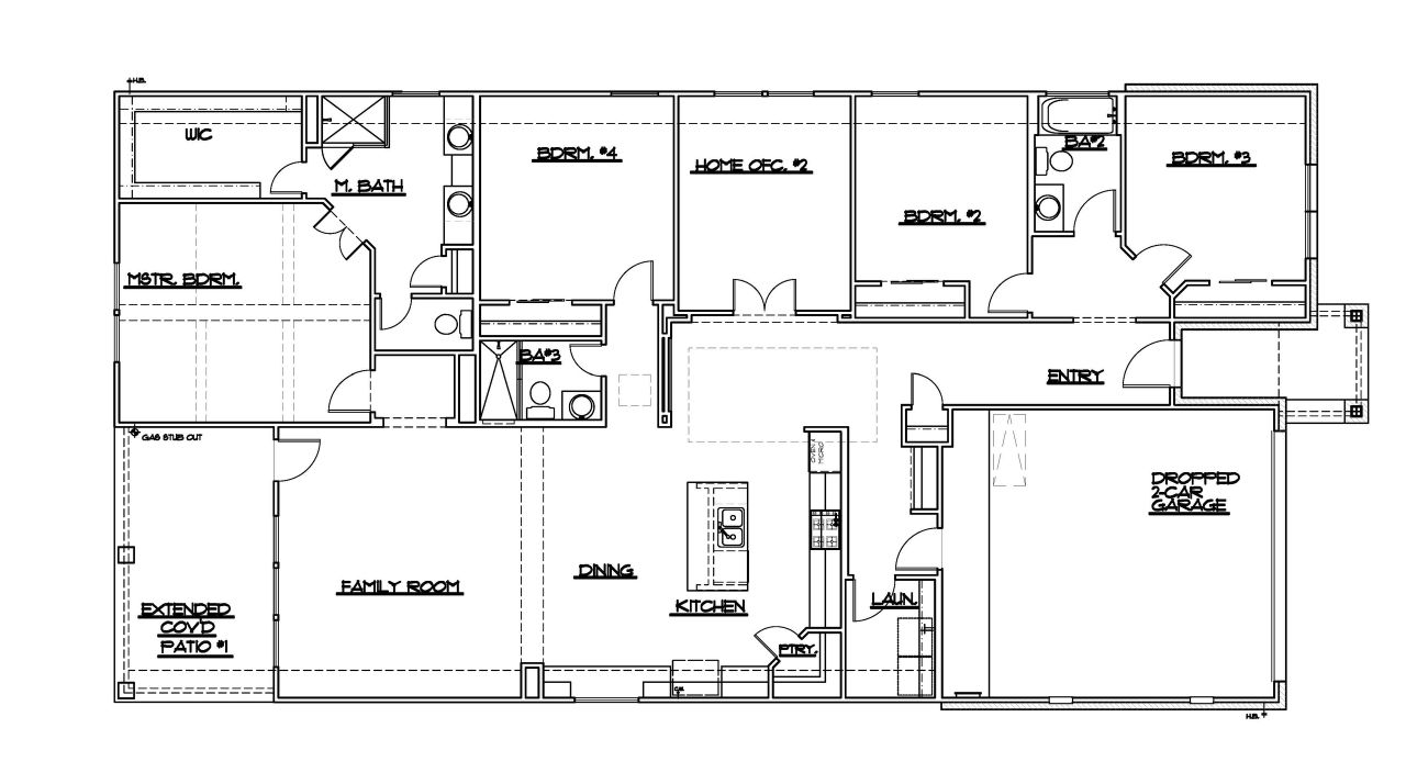 2D floor plan layout of this home in The Colony, Bastrop, TX (Image 2).