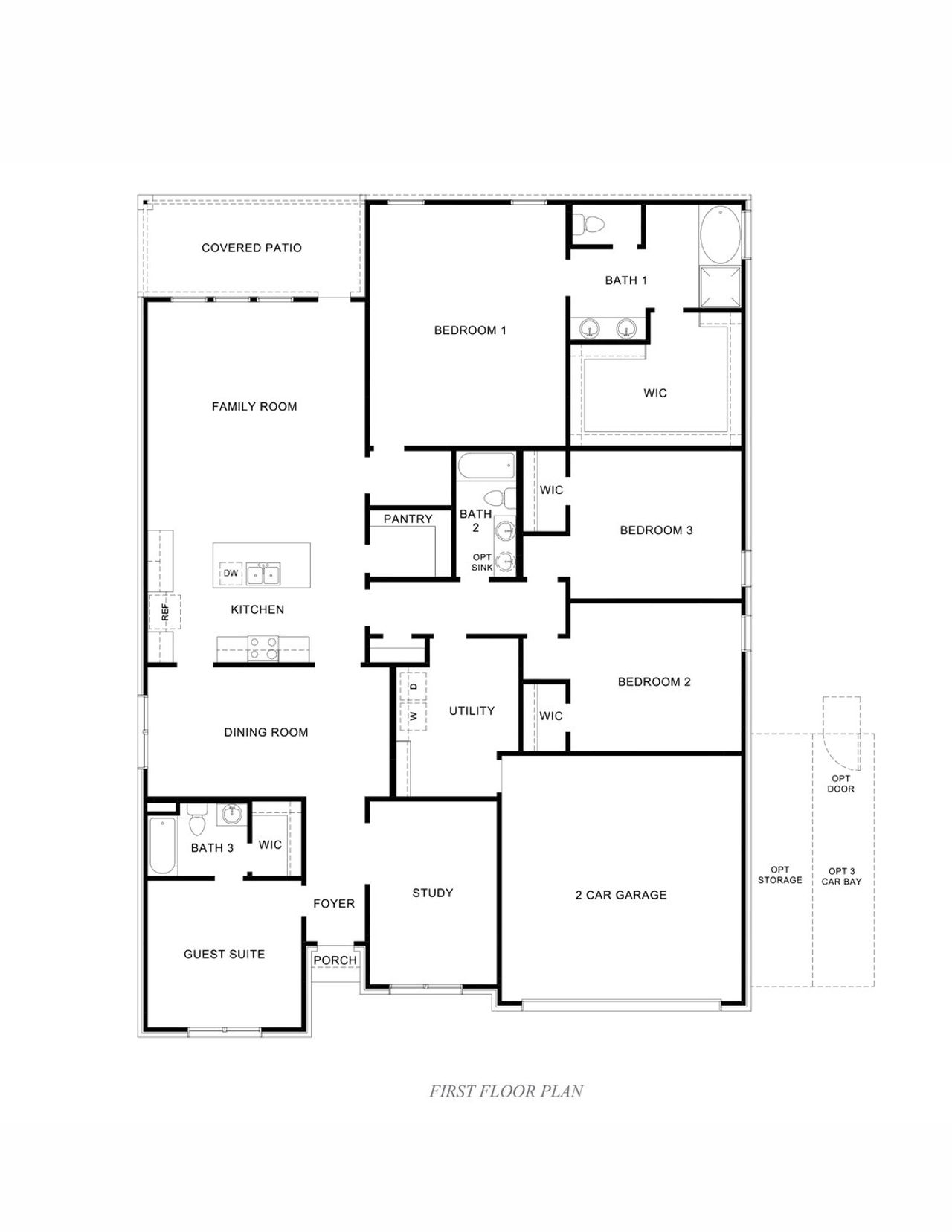 2D floor plan layout of this home in River Ranch Estates, Dayton, TX (Image 2).