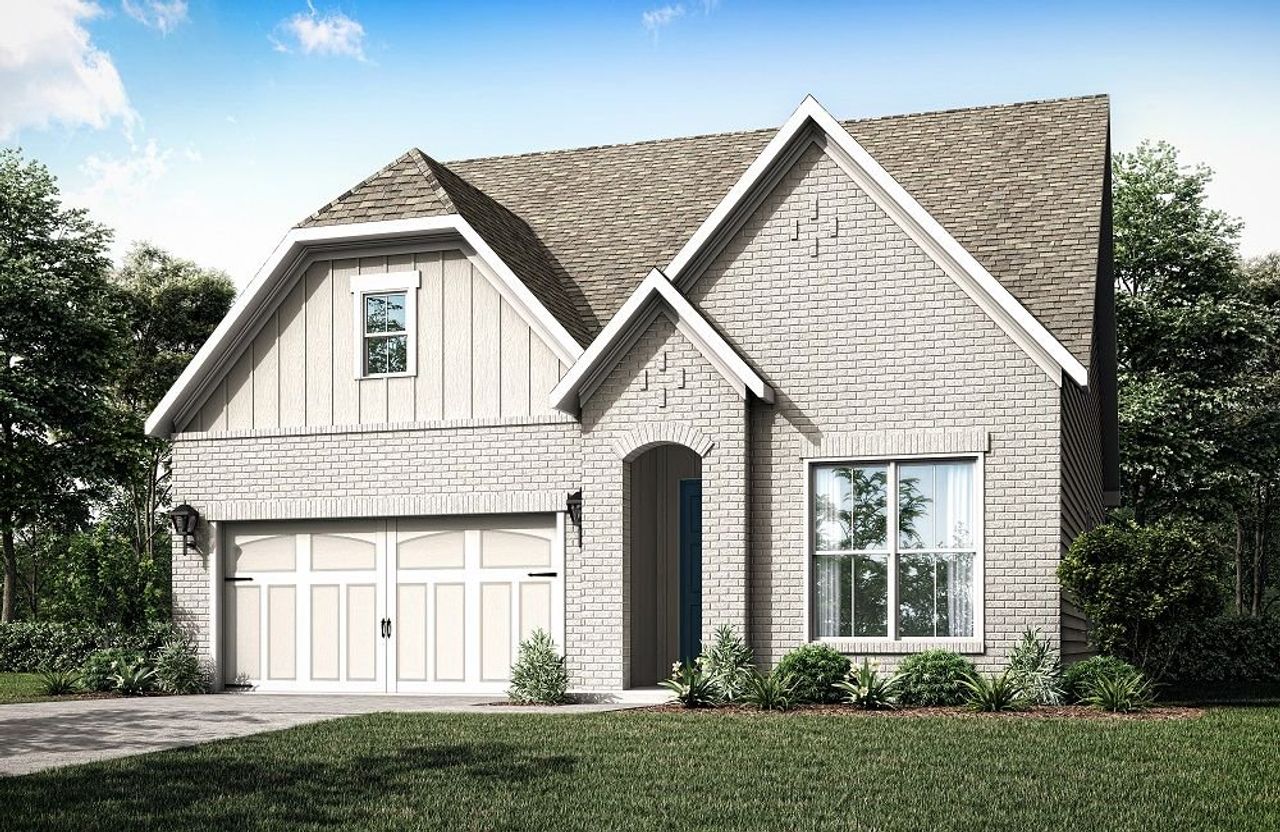 Representative exterior photo of a completed home built from the Kendrick by Traton Homes in Courtyards at Traditions, Cumming, GA (Image 2).