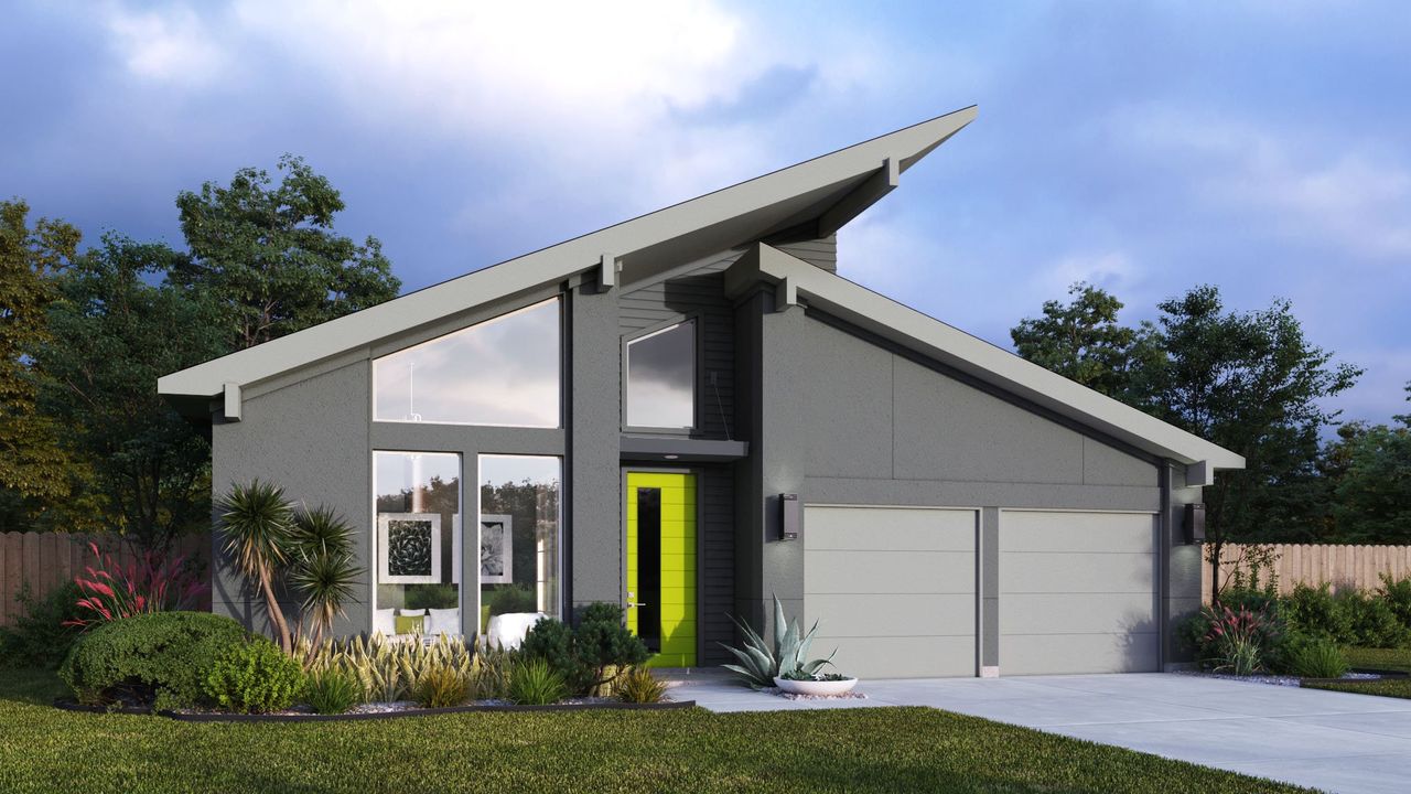 Representative exterior photo of a completed home built from the 2504E by Perry Homes in Veramendi, New Braunfels, TX (Image 2).