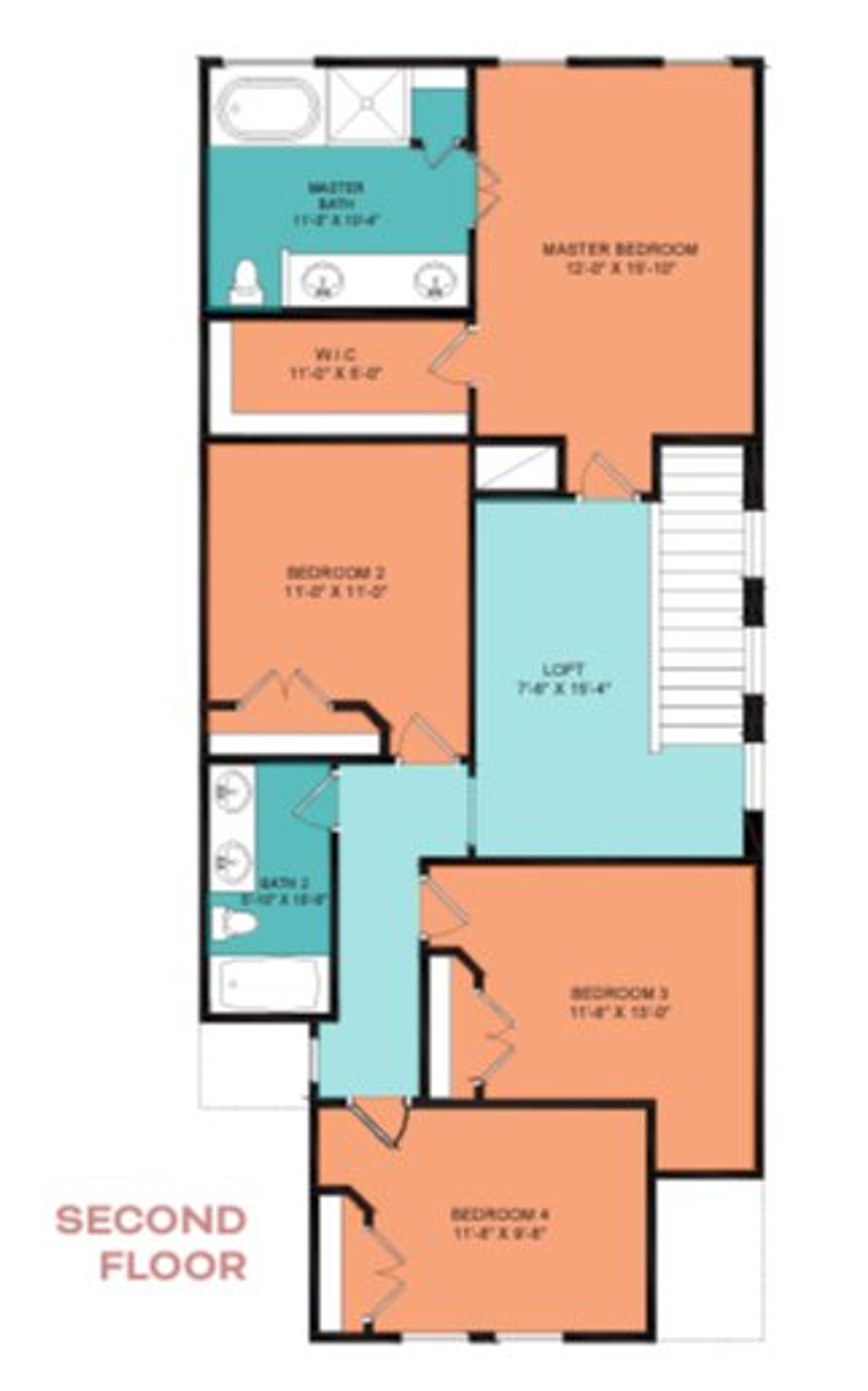 2D floor plan layout for the 1918 by Cyrene Homes in Woodland Lakes, Huffman, TX (Image 2). 2D floor plan layout for the 1918 by Cyrene Homes in Woodland Lakes, Huffman, TX (Image 2).
