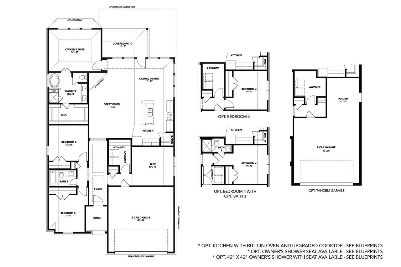 2D floor plan layout of this home in Anthem, Kyle, TX (Image 2).