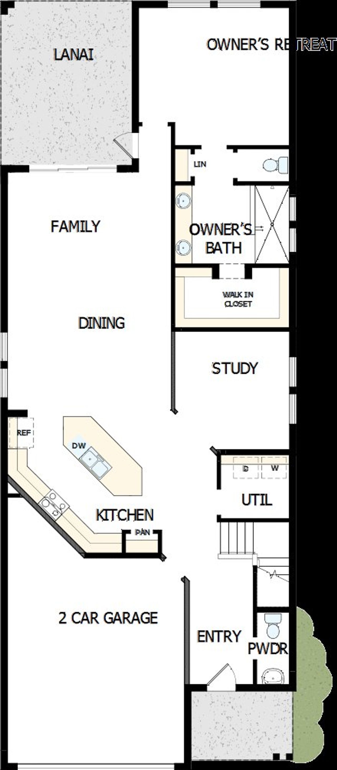 2D floor plan layout of this home in Chapel Crossings - Garden Series, Wesley Chapel, FL (Image 2).