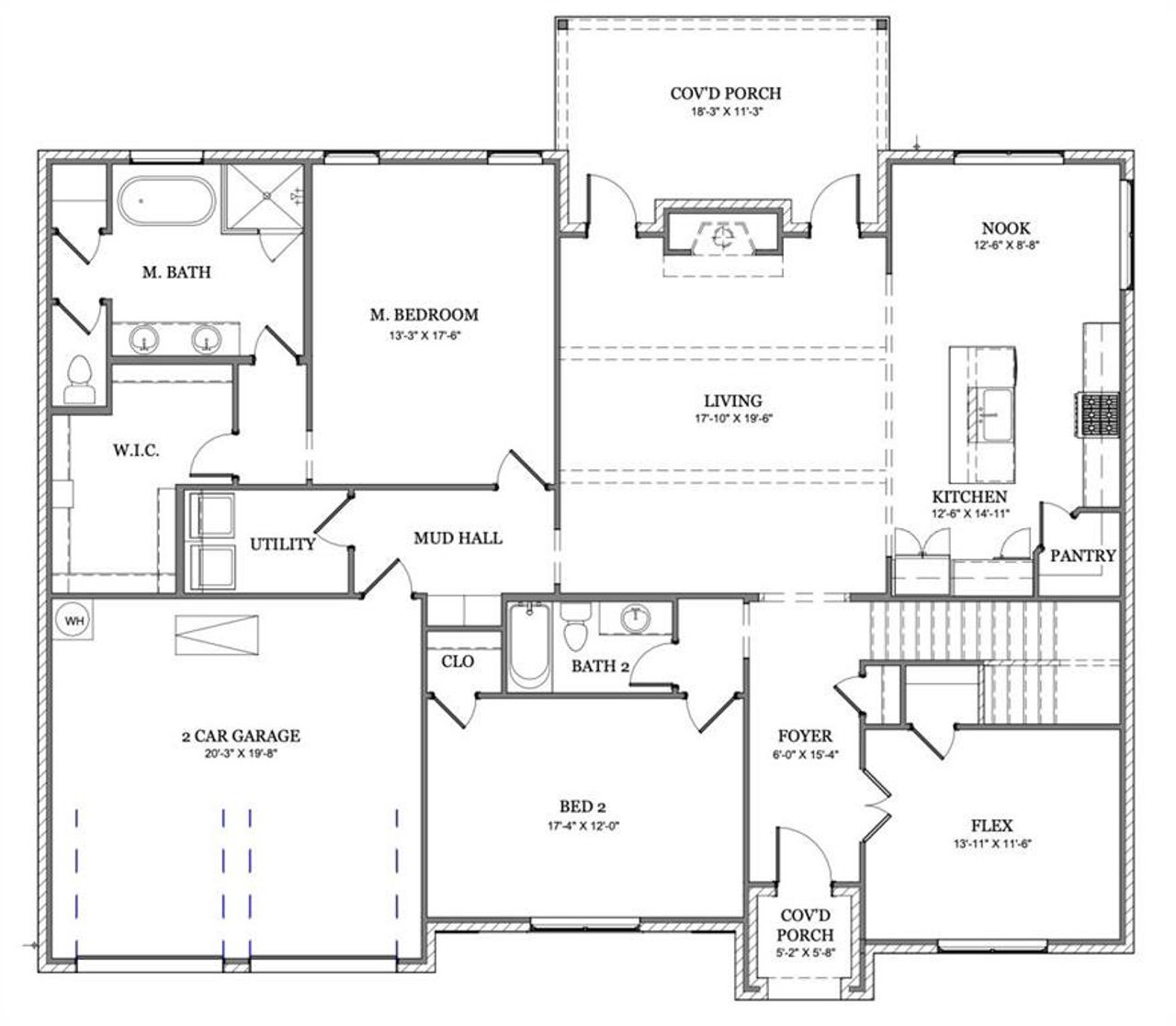 2D floor plan layout of this home in , Benbrook, TX (Image 2).