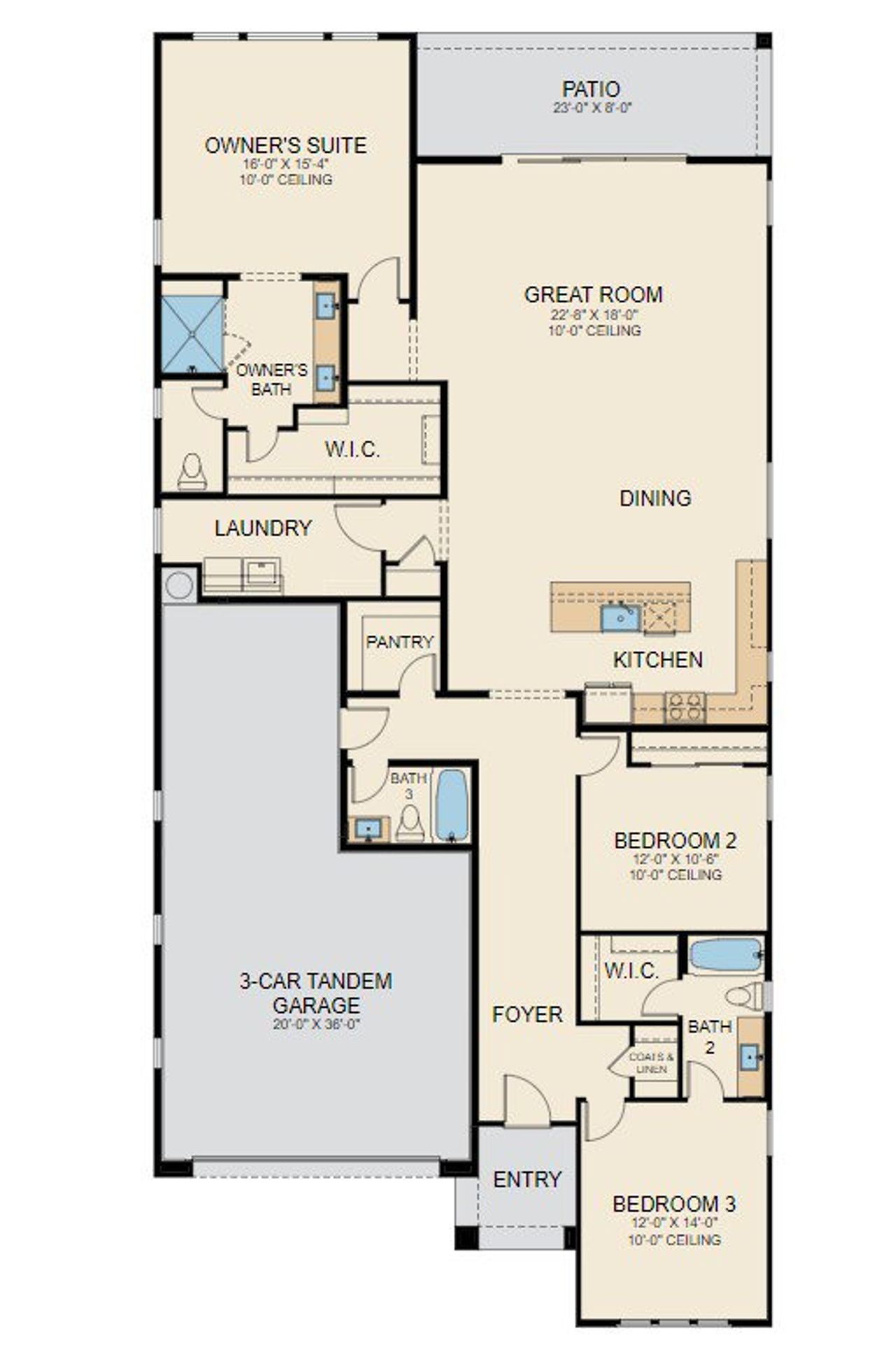 2D floor plan layout for the Traverse by Capital West Homes in Highlands at Verrado, Buckeye, AZ (Image 2). 2D floor plan layout for the Traverse by Capital West Homes in Highlands at Verrado, Buckeye, AZ (Image 2).