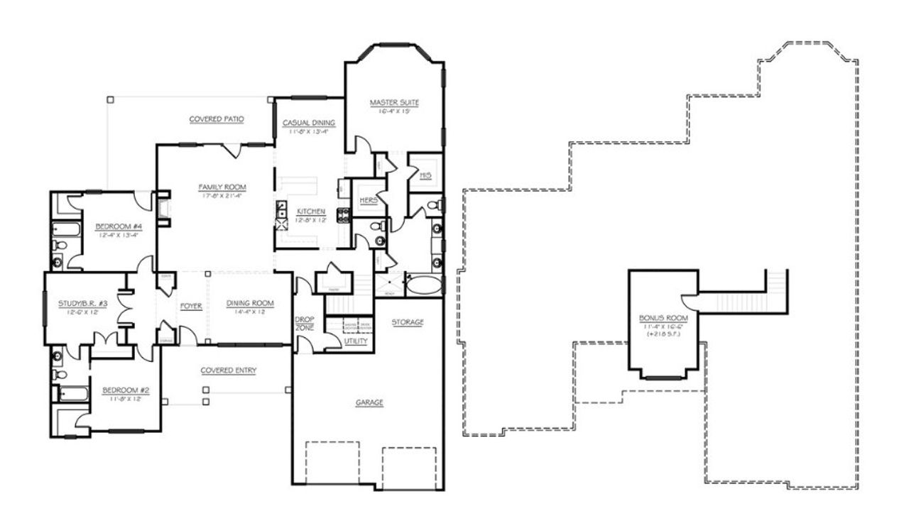 2D floor plan layout for the Berkley by D.R. Horton in Alder Pond, Campobello, SC (Image 2).