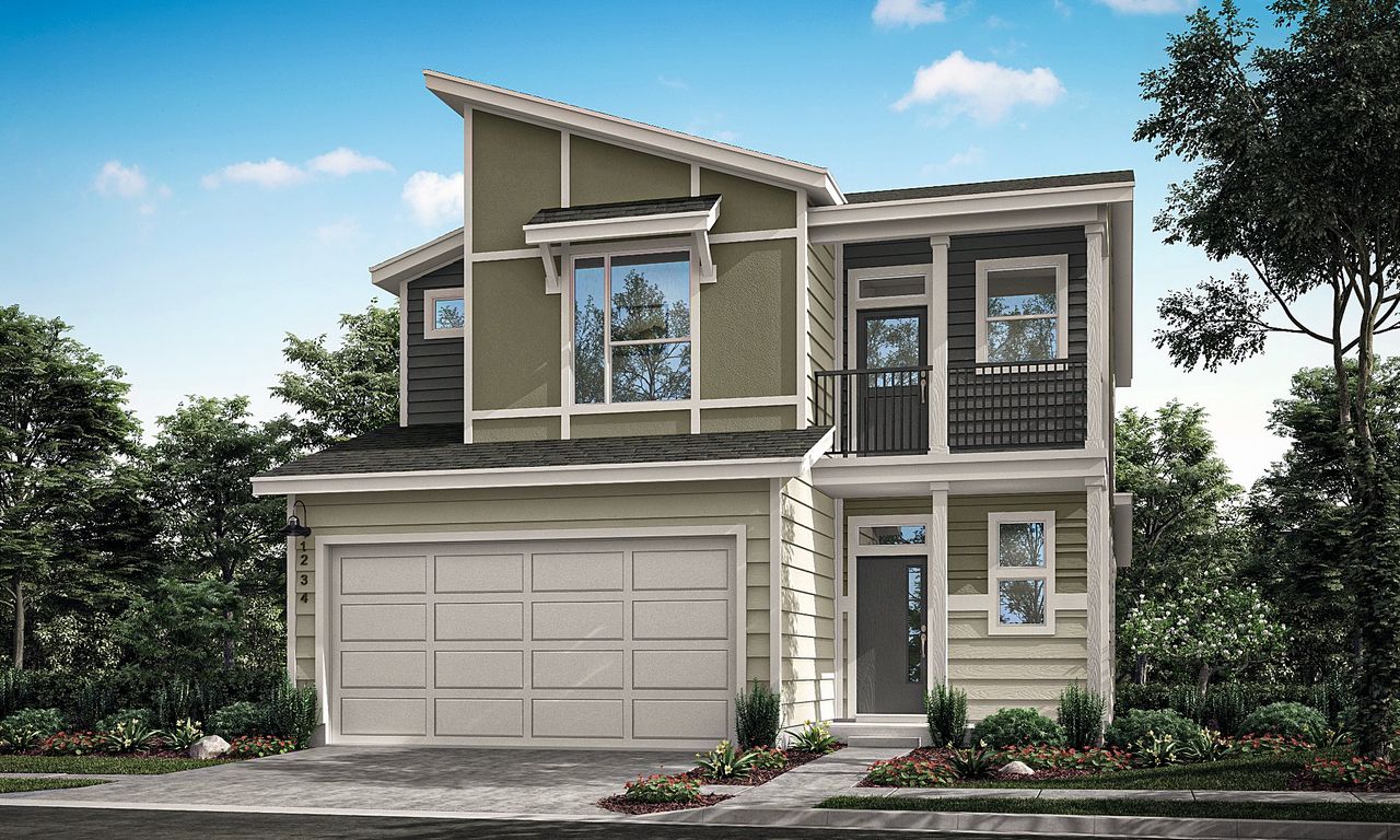 Representative exterior photo of a completed home built from the Zilker by Taylor Morrison in Sarah's Creek, Pflugerville, TX (Image 2).