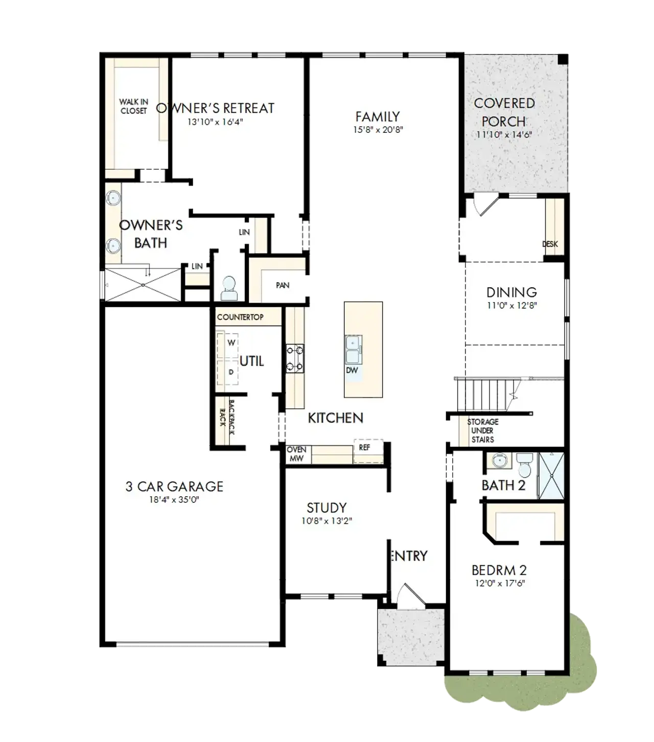 2D floor plan layout of this home in Briggs Ranch – Signature Legacy Series, San Antonio, TX (Image 2).