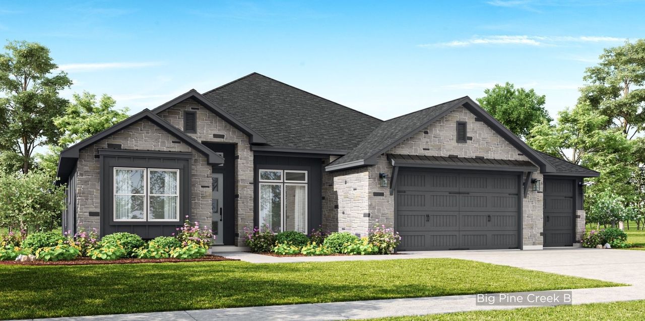 Representative exterior photo of a completed home built from the Big Pine Creek by Flintrock Builder in Bella Charca, Nolanville, TX (Image 2).