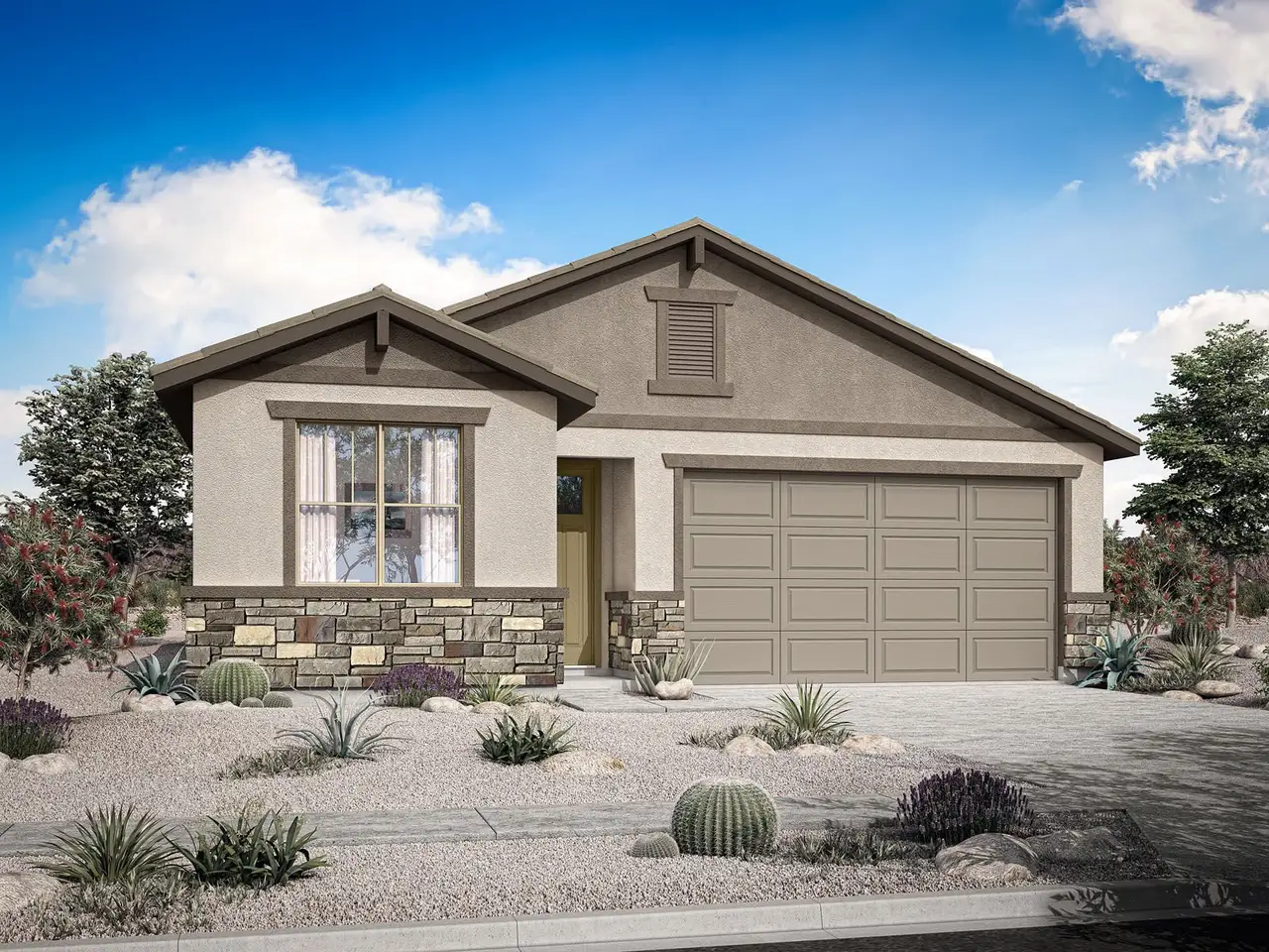 Representative exterior photo of a completed home built from the Sepia by Mattamy Homes in Rosewood Heights, San Tan Valley, AZ (Image 2).