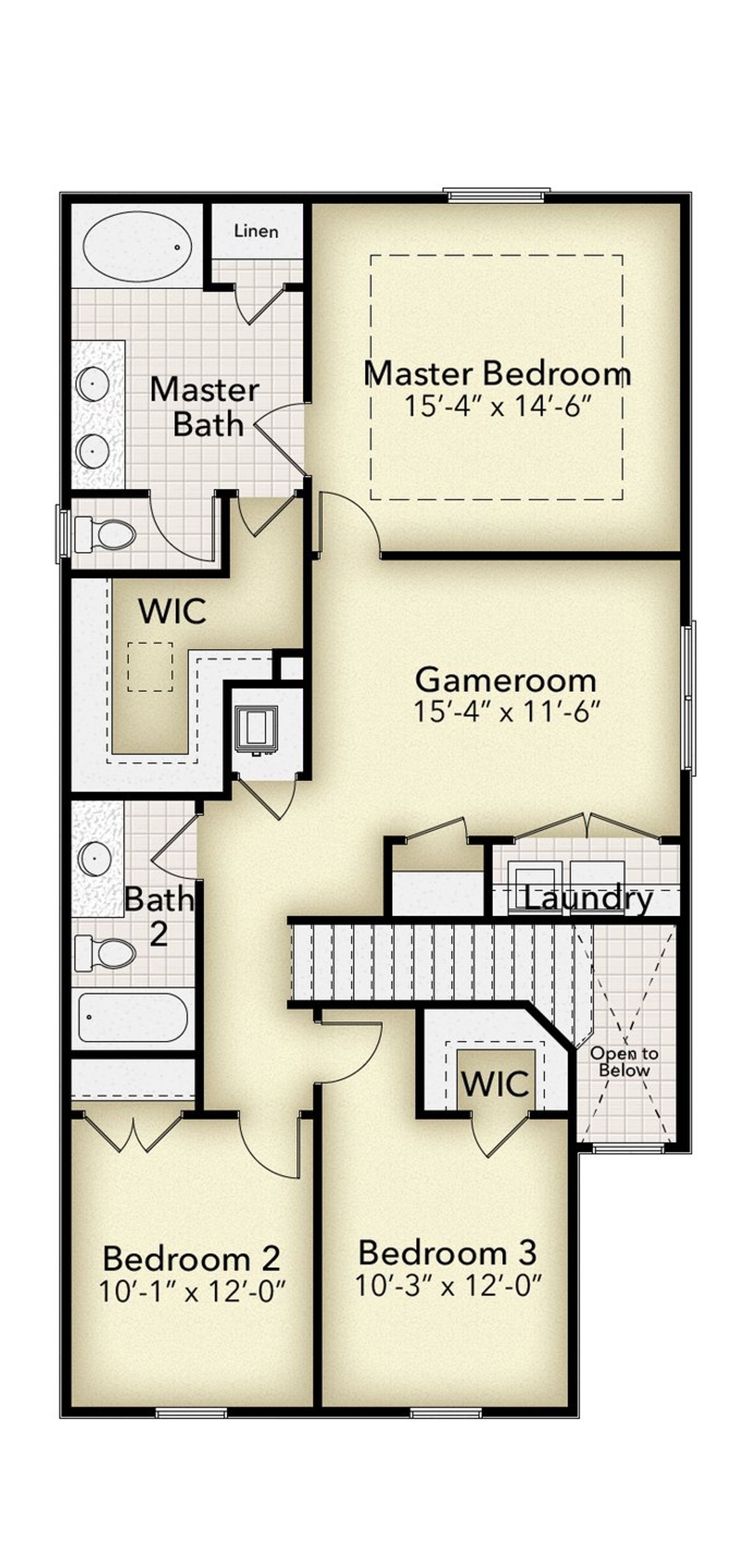 2D floor plan layout of this home in Blossom Grove, Milton, FL (Image 2).