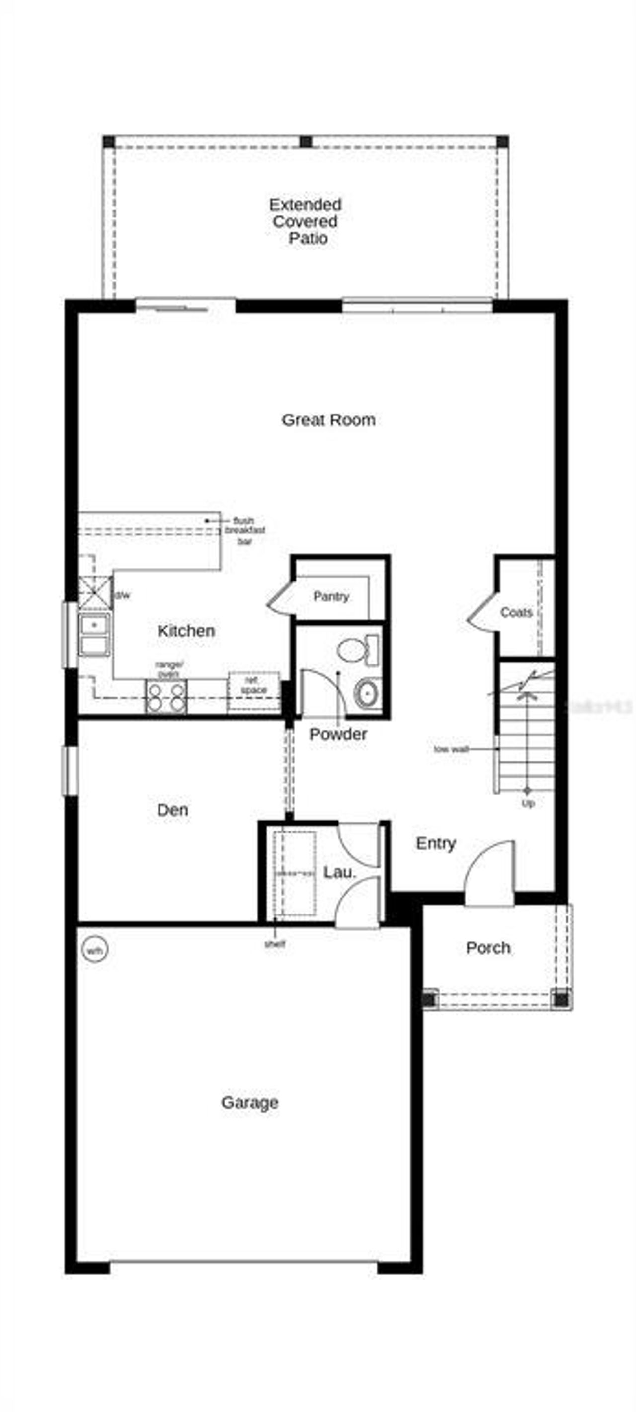 2D floor plan layout of this home in The Preserve at Legends Pointe I, Hudson, FL (Image 2).