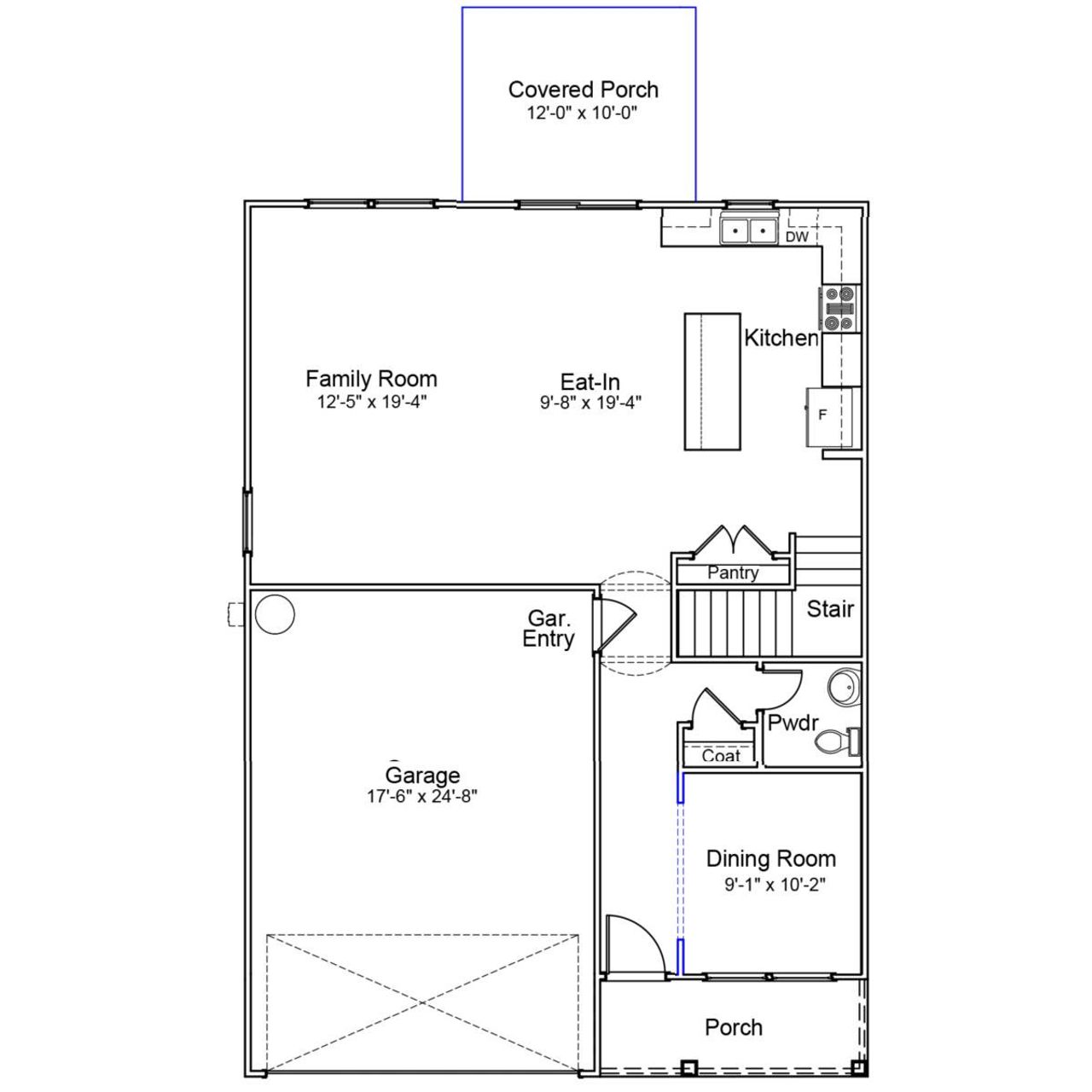 2D floor plan layout of this home in Mayfair Village, Spartanburg, SC (Image 2).