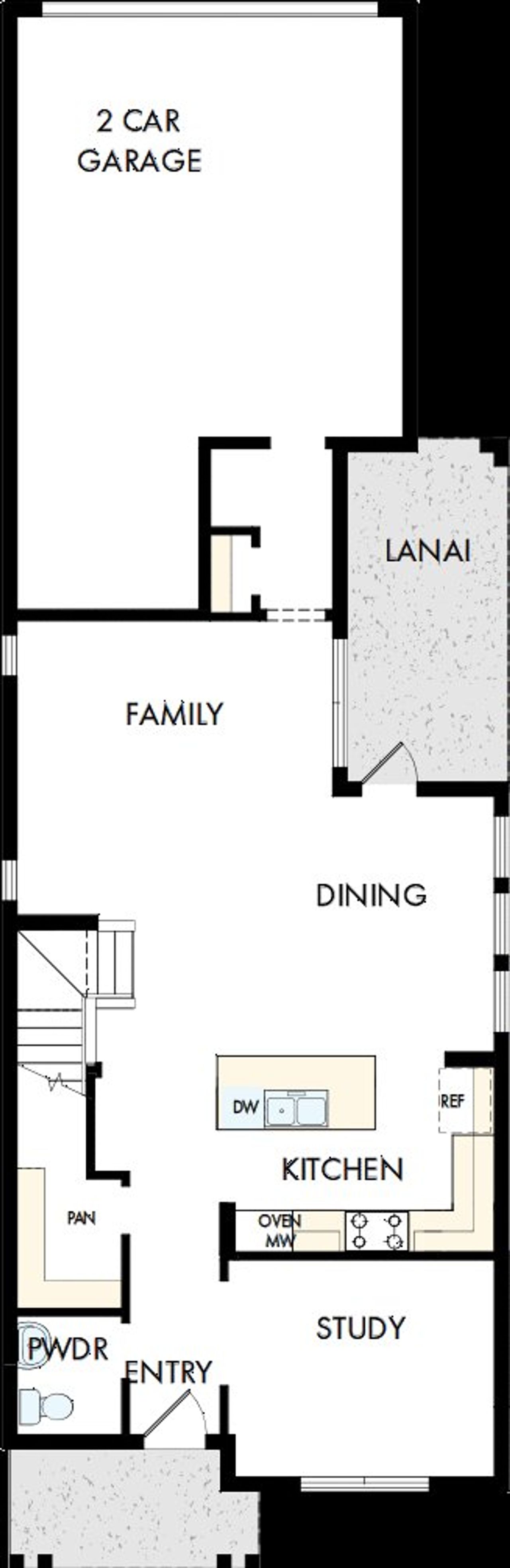 2D floor plan layout of this home in Soleta at Starkey Ranch - Cottage Series, Odessa, FL (Image 2).