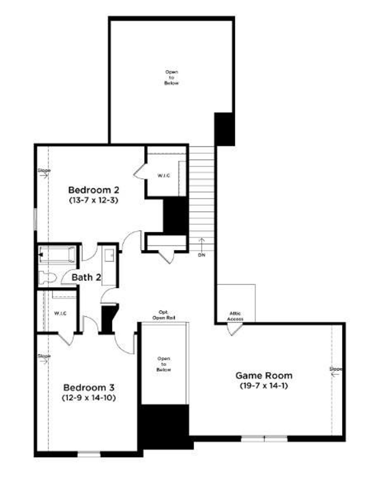 2D floor plan layout of this home in Sunfield, Buda, TX (Image 2).