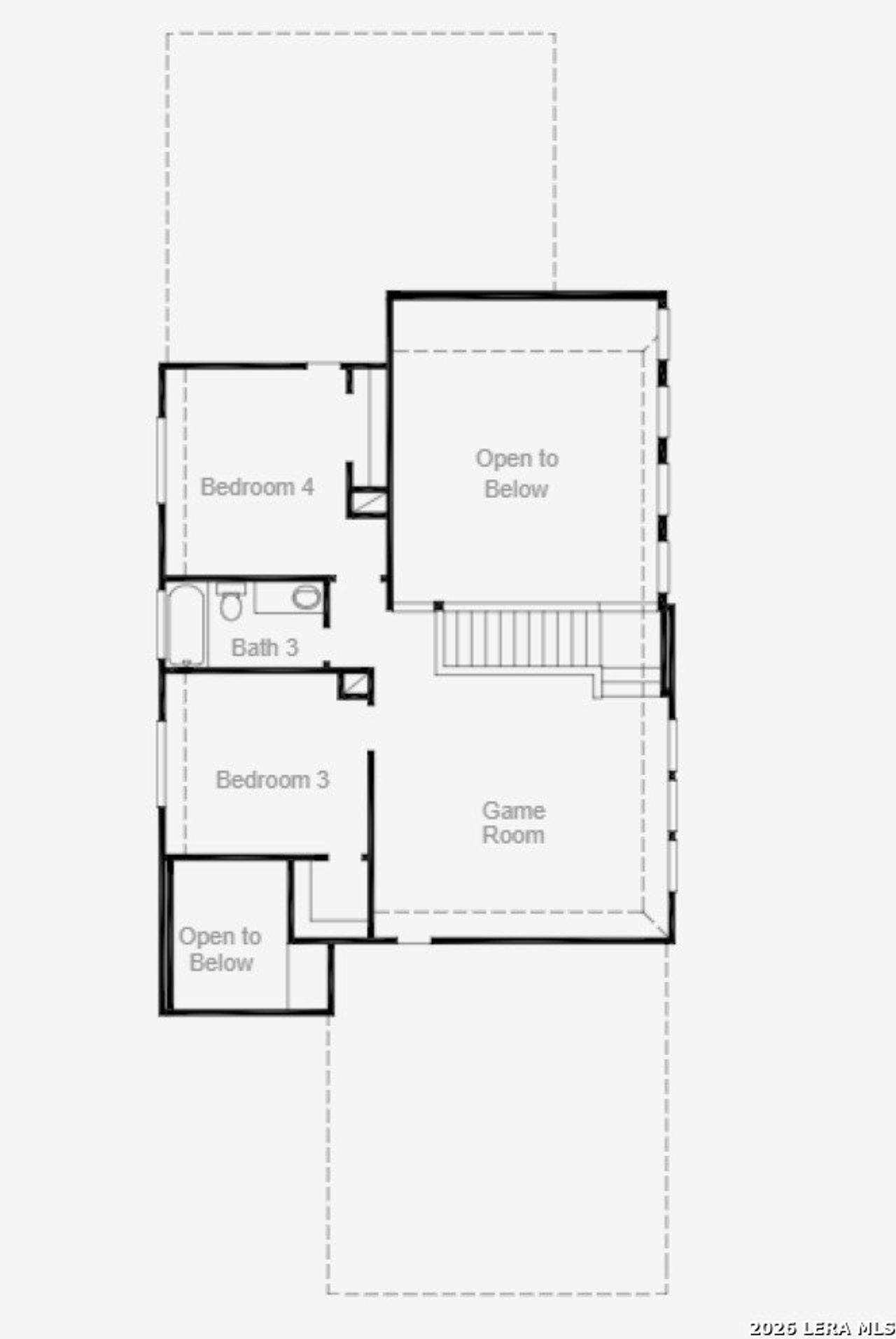 2D floor plan layout of this home in Stillwater Ranch, San Antonio, TX (Image 2).