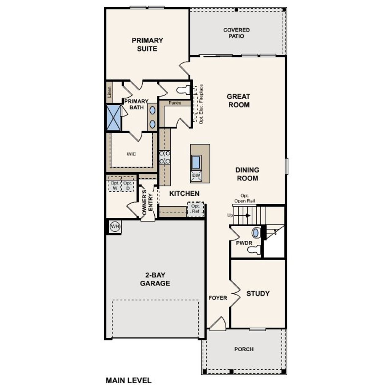 2D floor plan layout for the Meadowlark by Century Communities in Martins Glen, Antioch, TN (Image 2). 2D floor plan layout for the Meadowlark by Century Communities in Martins Glen, Antioch, TN (Image 2).